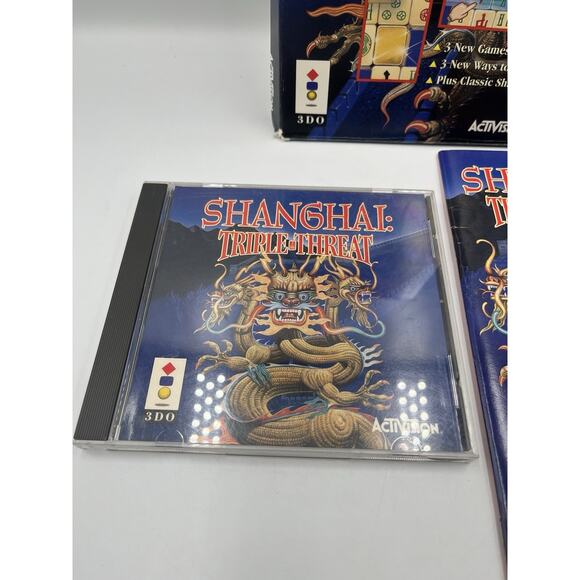Shanghai Triple Threat 3DO Video Game Long Box Complete CIB - Picture 3 of 16
